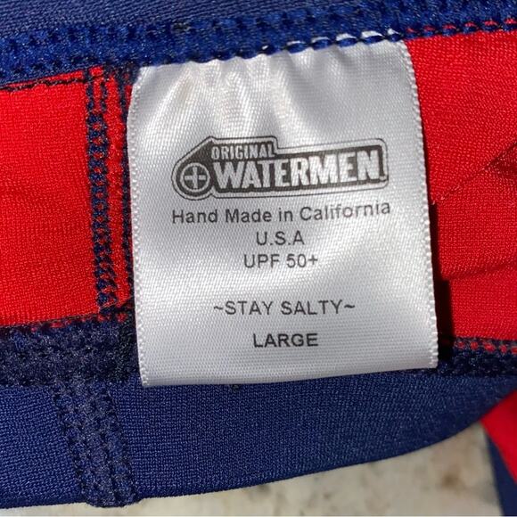 Original Watermen $40 Lifeguard Sport Bikini Top Navy UPF 50 LG NWOT - Picture 8 of 8